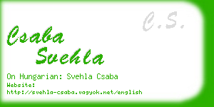 csaba svehla business card